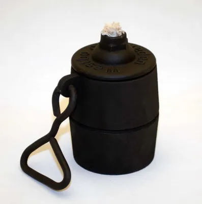 Produktbild von Öllampe Eisenbahnerlampe aus Guss schwarz lackiert