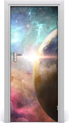 Produktbild von Tulup Türaufkleber 85x205 cm Dekorative Aufkleber Selbstklebend Wasserdichte Tapete Abnehmbar Schlafzimmer Wohnzimmer Wohnkultur - Selbstklebende Galaxy