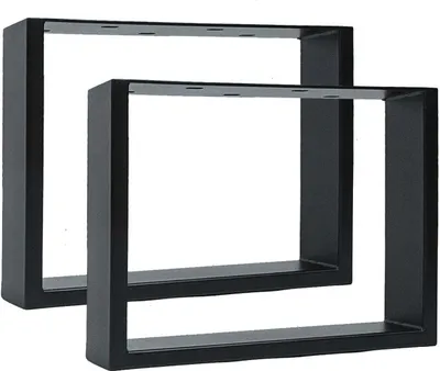 Produktbild von Natural Goods Berlin Möbelkufen RECHTECK, Tischkufen, Tischbeine, Tischgestell, Esstisch, Bank, Couchtisch, Schwarz, B40xH30 cm, 2 Stück