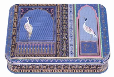 Image de Meander : Boîte décorative Reiger, bleu, 14,1 x 10 x 3,2 cm