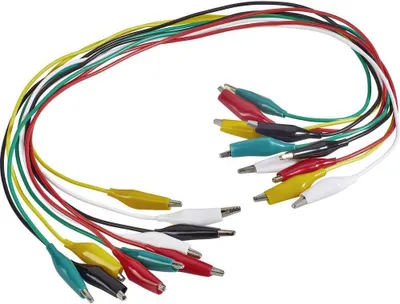 Produktbild von VOLTCRAFT KS-540/0.5 Messleitungs-Set Abgreifklemmen Abgreifklemmen 0.54 m Schwarz, Rot, Gelb, Grün, Weiß 1 Set