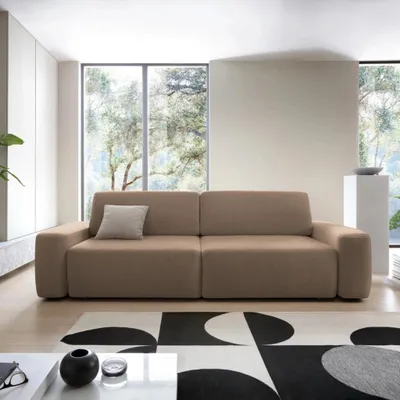 Productafbeelding van Designbank OLMI Raven 45, schokobruin, donkerbruin, slaapbank, bedlade, 257 cm, modern