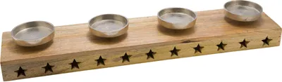 Immagine prodotto di Portacandele Mango 71 cm - 4 piastre per candele in alluminio - Modello: quadrato