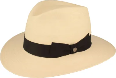 Ultrafeiner Montecristi Panamahut mit UV-Schutz 50 von Hut-Breiter in beige