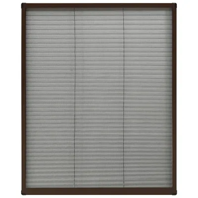 Immagine prodotto di vidaXL Zanzariera plissettata per finestre in alluminio marrone 60x80 cm
