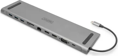 Produktbild von DIGITUS USB-C Docking Station 11-Ports silber