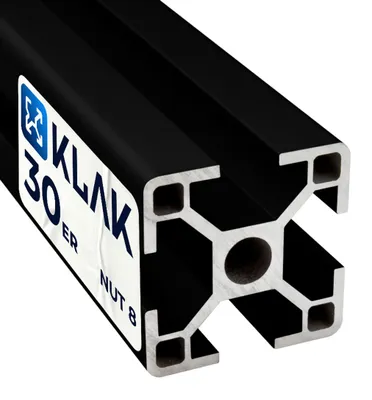 Produktbild von KLAK - Aluprofil 3m System-, Montage-, Konstruktionsprofil Nut 8 30x30 schwarz