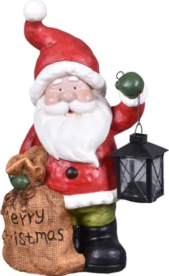 Obrázok produktu pre Nohel Garden Santa Claus s lampášom na čajovú sviečku MGO keramika23x40cm
