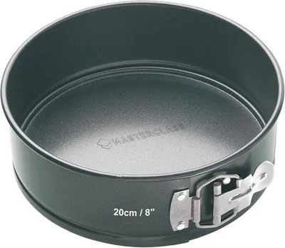 Productafbeelding van 20 cm springvorm met antiaanbaklaag, gemaakt van stevig staal, ideaal voor cheesecakes