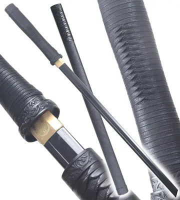 Produktbild von Danzan Katana Ronin Kampfschwert aus Holz Japanisches Katana-Schwert Säbel - Schwarze Holzklinge