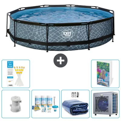 Productafbeelding van Exit Zwembad Rand - Steenlook - 360x76 cm - 5-delig S302