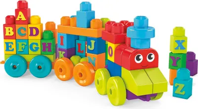 Produktbild von Mega Bloks ABC Lernzug (60 Teile), Steck-Bausteine, Bauklötze, Lernspielzeug