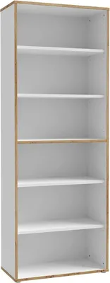 Produktbild von Regal - 85 x 227 cm - mit 6 Fächern - Artisan Eiche Nachbildung - Weiß