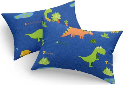 Produktbild von L'Essentiel Linge de Maison, Kissenbezug-Set (2 Stück), Dinolar - Dark Blue, 65 % BAUMWOLLE / 35 % POLYESTER, Dunkelblau, 50 x 70 cm