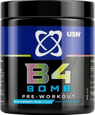 Produktbild von USN B4 Bomb Pre-Workout - 300 g-Dose Blue Raspberry Crush