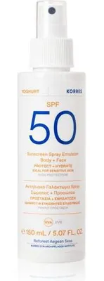 Zdjęcie produktu dla Korres Sun Care Yoghurt Sunscreen Spray Emulsion Body & Face SPF 50 (150 ml)