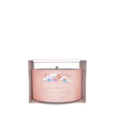 Produktbild von Yankee Candle Watercolour Skies, Rund, Pink, Kaschmirhölzer, Jasmin, Moschus, 10 h, 1 Stück(e)