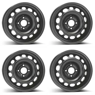Productafbeelding van 4 stalen velgen, 6.5Jx15 inch, ET27, 4x108 boutgaten, geschikt voor Peugeot 308. Set van 4