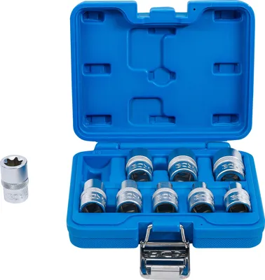 Produktbild von BGS 6425 Steckschlüsseleinsätze für E-Profil, E10-E24, 12,5 (1/2), 9-tlg.