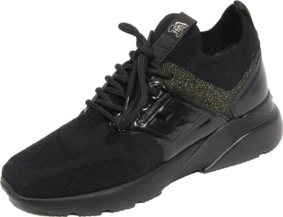 Produktbild von H3932 sneaker donna HOGAN ACTIVE ONE woman knitted shoes black