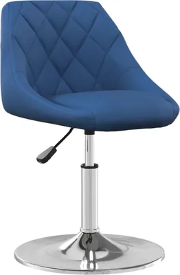 Produktbild von vidaXL Esszimmerstühle 4 Stk. Drehbar Blau Samt