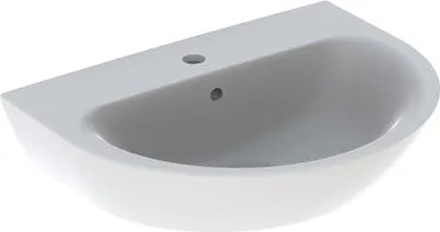 Produktbild von Waschtisch RENOVA mit Hahnloch, mit Überlauf 650 x 500 mm weiß  GEBERIT