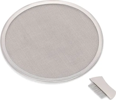 Produktbild von Räuchersieb Edelstahl 11,5cm Räucherzubehör Räucherwerk Plättchen mit Bürstchen