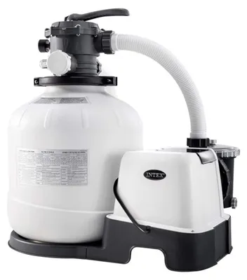 Produktbild von INTEX 26680 - Sandfilterpumpe & Salzwasser System - QX2600 (8m³l/hr, bis 56m³ Pool)