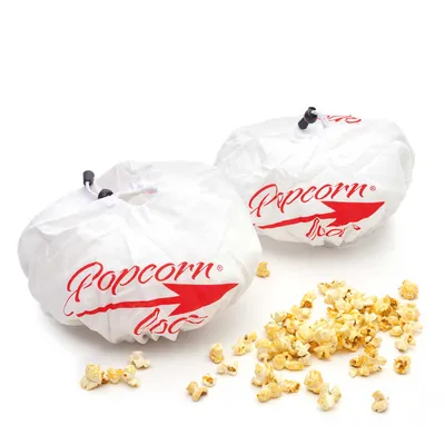 Produktbild von Popcornloop Ersatzhauben 2 Stück Doppelpack Original Design Geeignet für Mais Popcornmaschine 100% Baumwolle Originalhaube