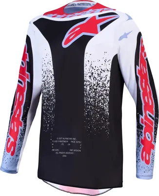Immagine prodotto di Maglia da motocross Alpinestars Fluid Drag, nero/bianco/rosso/blu, taglia M