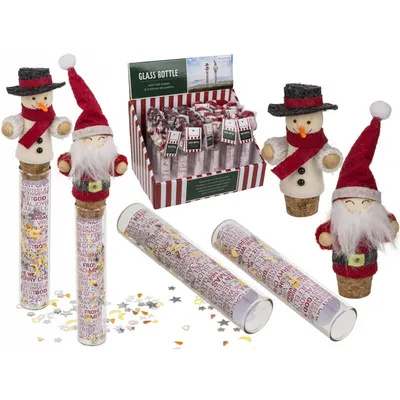 Produktbild von Weihnachtsdeko im Glas mit Korken - ca. 17 cm