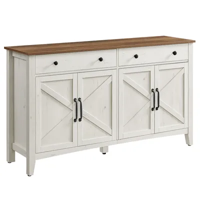 Produktbild von VASAGLE Küchenschrank, Sideboard mit Schubladen, Aufbewahrungsschrank mit Türen, verstellbare Ablage, Landhausstil, für Wohnzimmer Küche Esszimmer