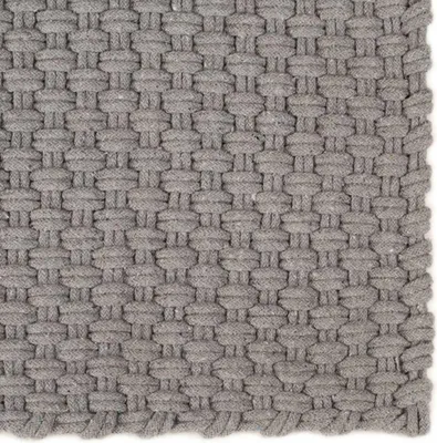 Produktbild von vidaXL Teppich Rechteckig Grau 160x230 cm Baumwolle