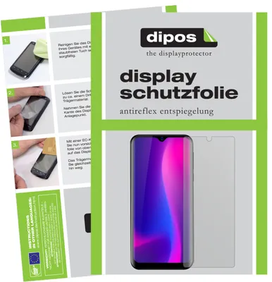 Produktbild von 2x Schutzfolie für Blackview A60 Pro (2019) matt Displayschutzfolie Folie Display Schutz dipos