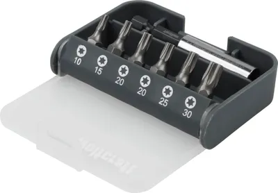 Obrázok produktu pre wolfcraft GmbH 1216000, 6 kusov, Torx, T10, T15, T20, T25, T30, 25 mm, Šesťhranný, Blistr