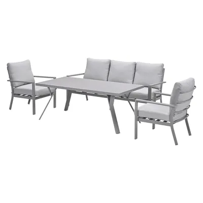 Produktbild von Garden Impressions Sergio Lounge-Dining Sofa Set - 4-teilig - taupe - valley sand