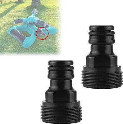Produktbild von Schlauchkupplung 3/4 Zoll Schlauchanschluss Wasserhahn Adapter Gartenschlauch Schlauch Anschluss Schlauchadapter Wasserhahn Gartenschlauchanschluss Schnellkupplung Hahnverbinder 2 Hahnstück (Schwarz)
