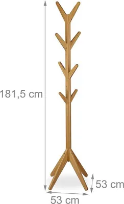 Produktbild von Famanu Kleiderständer mit 8 Haken - Modernes Design aus Bambus
