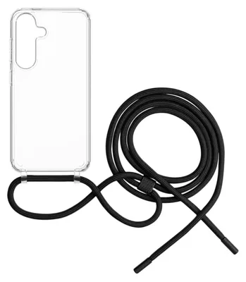 Zdjęcie produktu dla FIXED Pure Neck z czarną smyczą do Samsung Galaxy S25