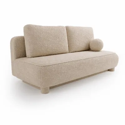 Produktbild von ANMIL Sofa VELA 209 × 96 x 96 cm – Schlafsofa mit Bettkasten in Creme Stoff Quelle