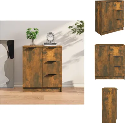 Immagine prodotto di vidaXL Credenza rovere affumicato 60x30x70 cm materiale legno - Credenze