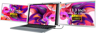 Produktbild von S300 tragbarer Computermonitor, erweiterter Laptop-Bildschirm, dreifacher Bildschirm,13,3-Zoll-FHD-IPS-Bildschirm, geeignet für 13,3-17,3-Zoll-Laptops