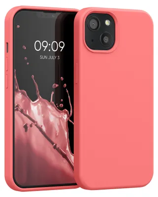 Produktbild von kwmobile Handyhülle für iPhone 13 Hülle, für iPhone 13 Case - Hülle Silikon - kabelloses Laden - Pastell Koralle