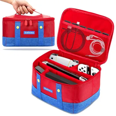 Produktbild von Aufbewahrungstasche Tasche kompatibel mit Nintendo Switch/Nintendo Switch OLED Tragetasche mit größerem Fassungsvermögen Schutzhülle Konsolentasche