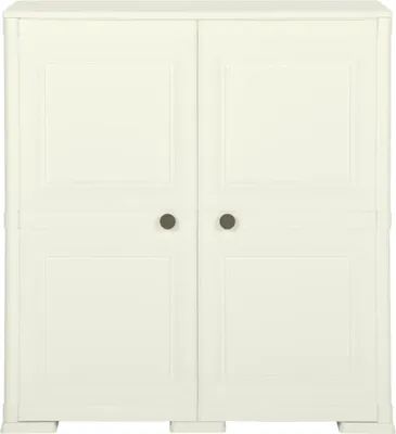 Obrázok produktu pre vidaXL Plastová skrinka 79x43x85,5 cm Drevený dizajn Vanilková zmrzlina