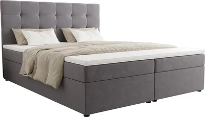 Obrázek produktu pro Manželská postel 180x200 s úložným prostorem DELILAH 2 - šedá