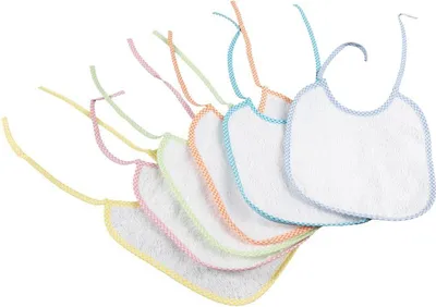 Produktbild von Poupy Poupy Frottee-Lätzchen für Kleinkinder in einfarbiger Farbe, ideal für die ersten Mahlzeiten der Kleinen.