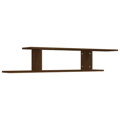 Image de vidaXL Étagère TV murale marron imitation chêne 125x18x23 cm Matériau dérivé du bois