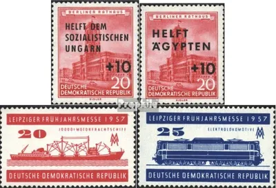 Produktbild von Briefmarken DDR 1956 Mi 557,558,559-560 (kompl.Ausg.) gestempelt Hilfe für Ungarn