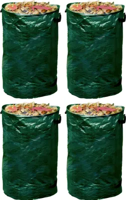 Produktbild von 4x Laubsack Gartensack Gartentasche Gartentonne Gartenabfallsack Robust Stabil 120L